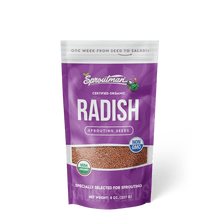 Organic Daikon Radish Sprouting Seed - Sproutman