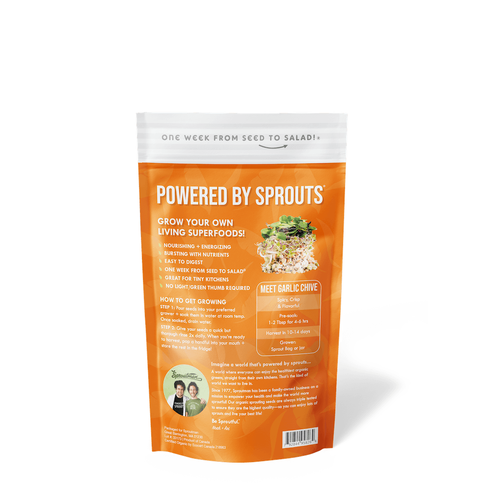 Organic Garlic Chive Sprouting Seed - Sproutman