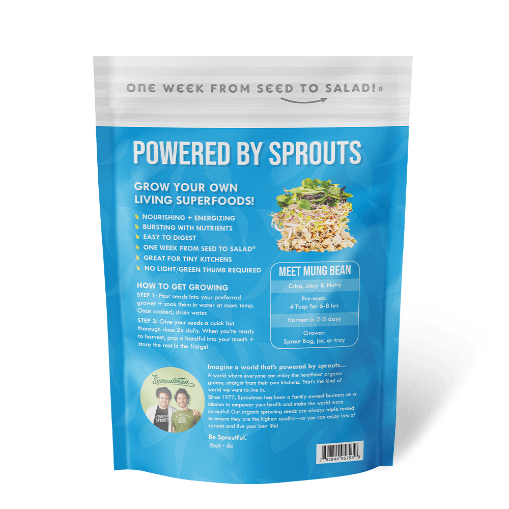 Organic Mung Bean Sprouting Seed - Sproutman
