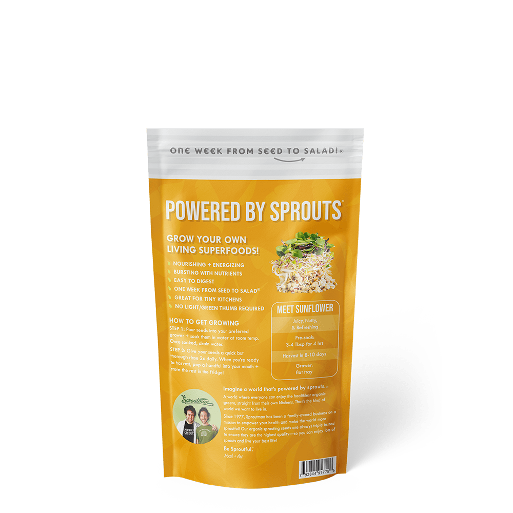 Organic Sunflower Sprouting Seed - Sproutman