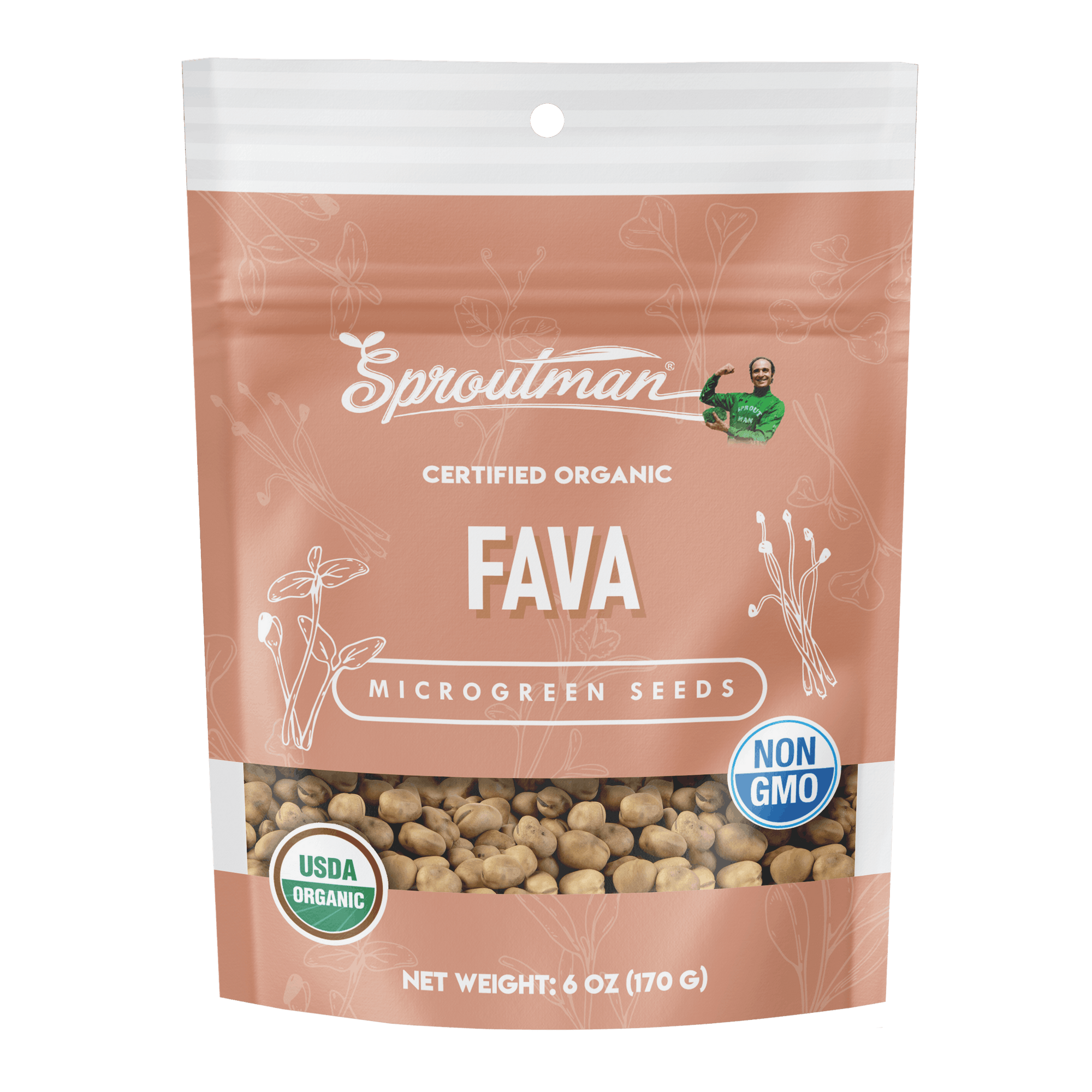 Organic Fava Microgreen Seed - Sproutman