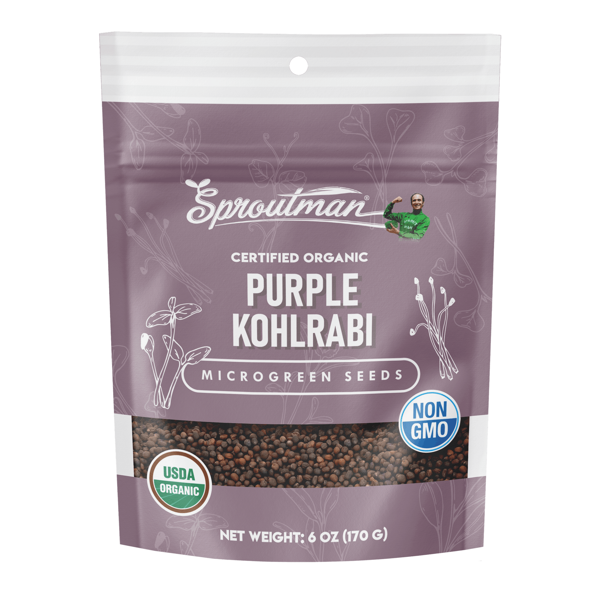 Organic Purple Kohlrabi Microgreen Seed - Sproutman