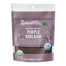 Organic Purple Kohlrabi Microgreen Seed - Sproutman