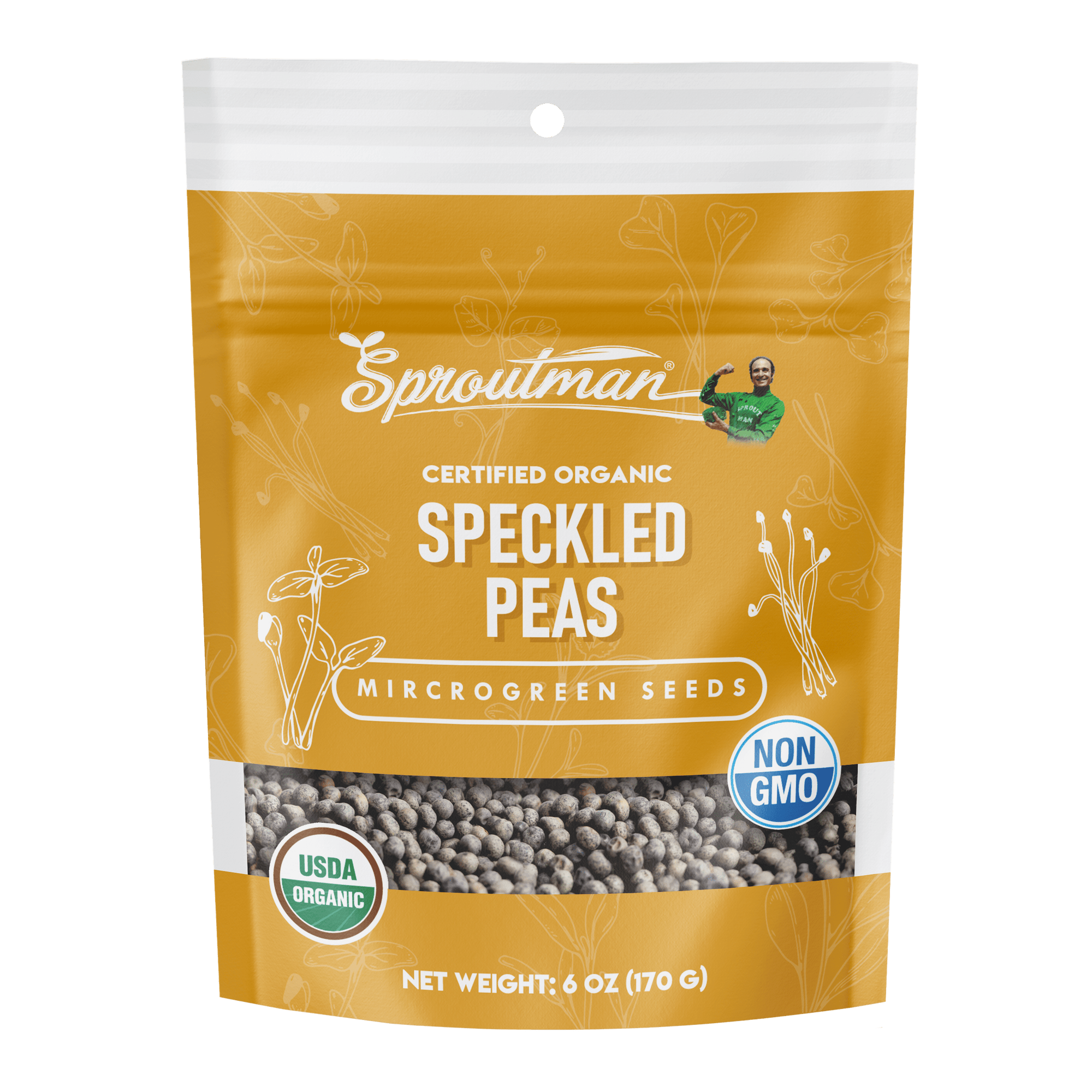 🌱 Speckled Pea Microgreen Seeds - Sproutman
