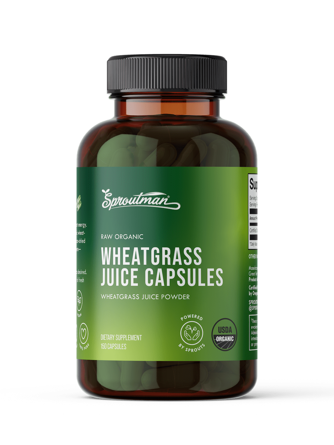 Sproutman's Wheatgrass Juice Capsules - Sproutman