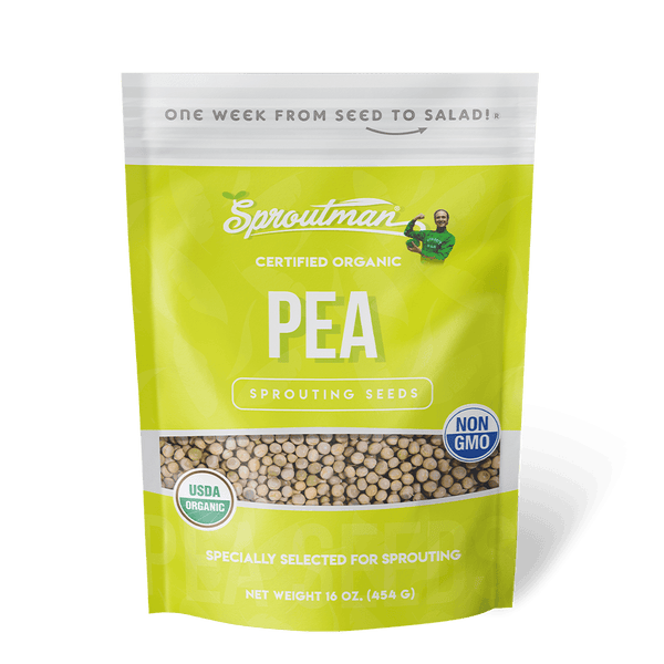 Organic Pea Sprouting Seed | Sproutman