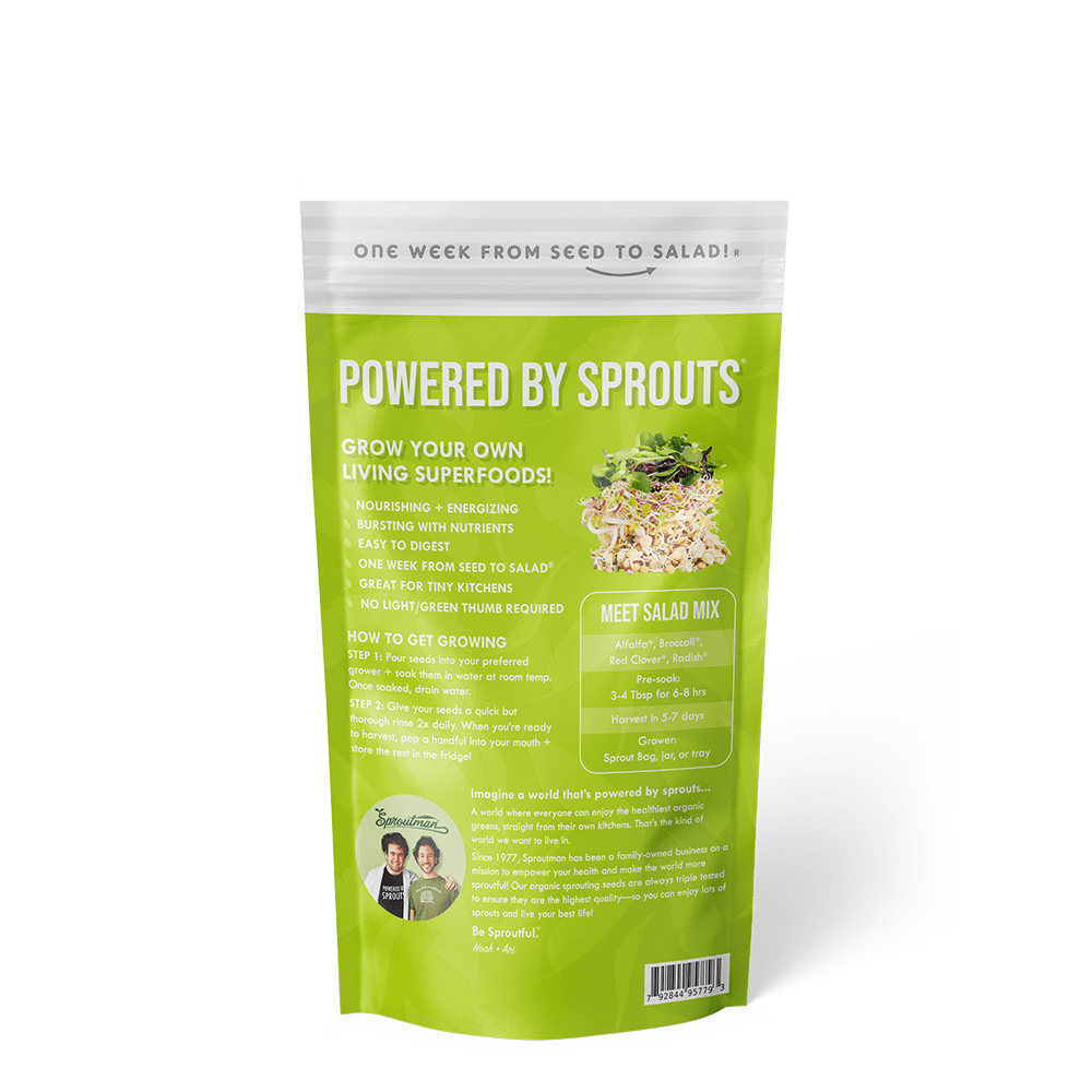 Organic Salad Mix Sprouting Seed - Sproutman